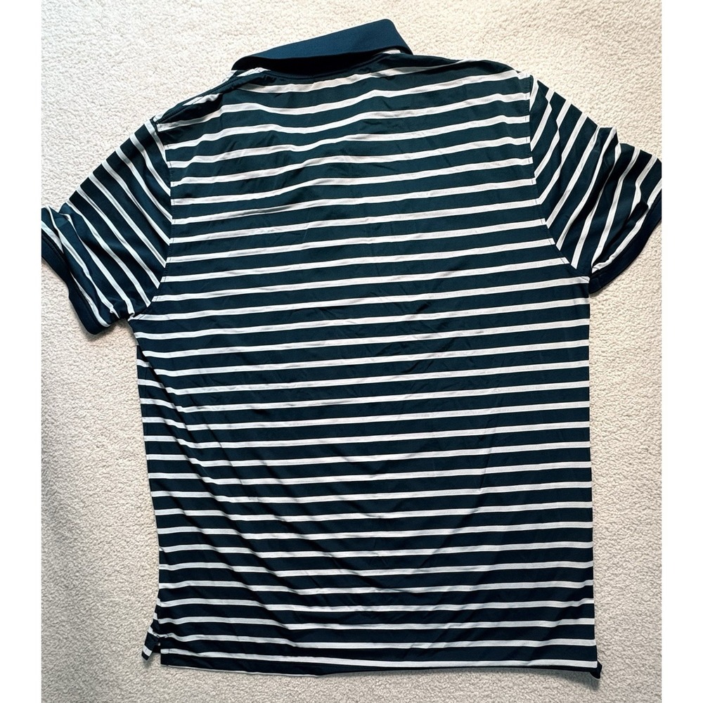 G/FORE Men's XL Striped Performance Golf Polo Navy White Golf Shirt - Picture 5 of 5